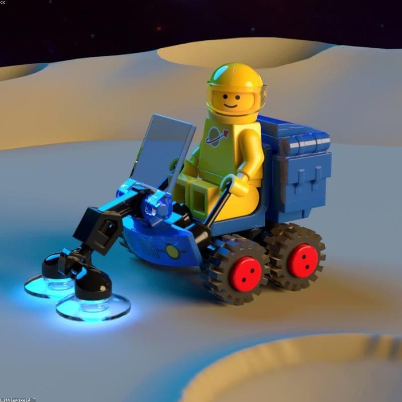 LEGO Classic Space rover with yellow spaceman minifig